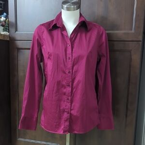 Simons Deep Red Button-Down Shirt